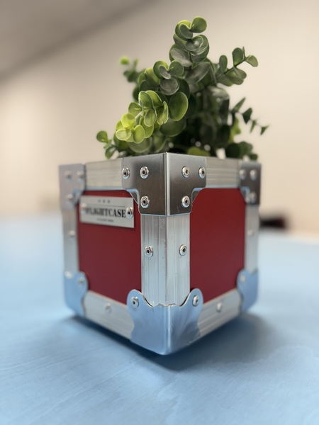 Flightcase Plant Pot In Red 